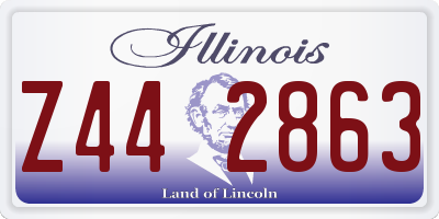 IL license plate Z442863