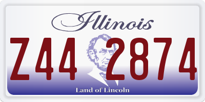 IL license plate Z442874
