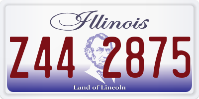 IL license plate Z442875