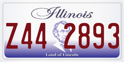 IL license plate Z442893