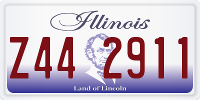IL license plate Z442911