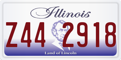 IL license plate Z442918