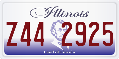 IL license plate Z442925