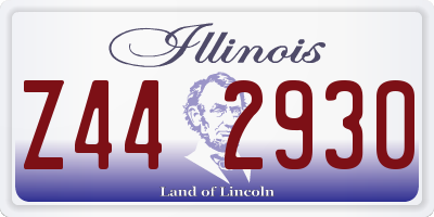IL license plate Z442930