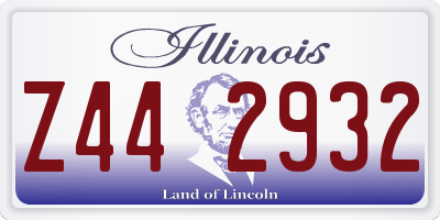 IL license plate Z442932