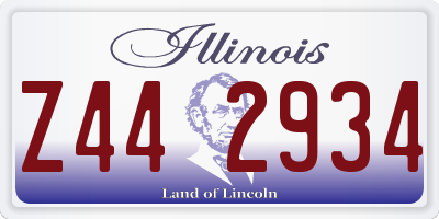 IL license plate Z442934