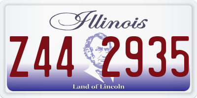 IL license plate Z442935