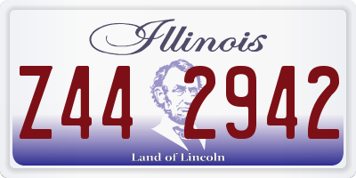 IL license plate Z442942