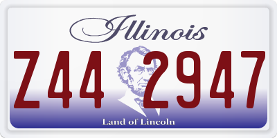 IL license plate Z442947