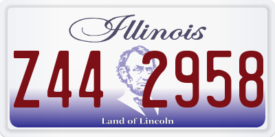 IL license plate Z442958