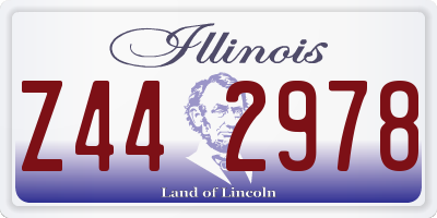 IL license plate Z442978