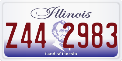 IL license plate Z442983