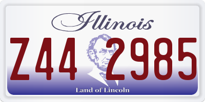 IL license plate Z442985