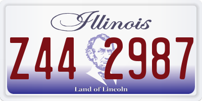 IL license plate Z442987