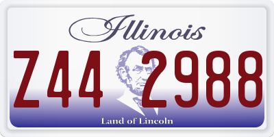 IL license plate Z442988