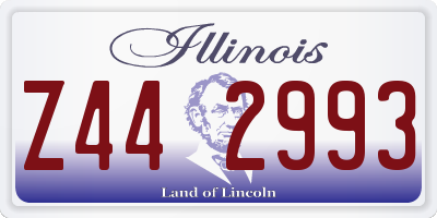 IL license plate Z442993