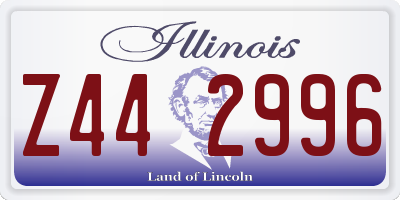 IL license plate Z442996
