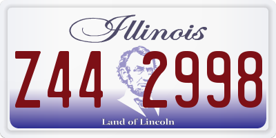 IL license plate Z442998