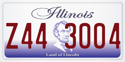 IL license plate Z443004