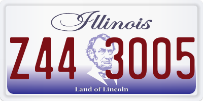 IL license plate Z443005