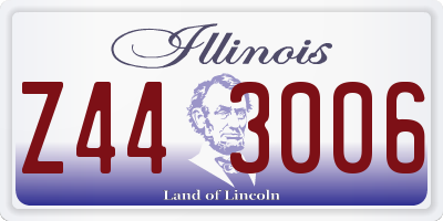 IL license plate Z443006