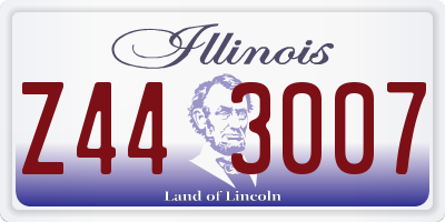 IL license plate Z443007