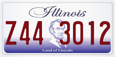 IL license plate Z443012