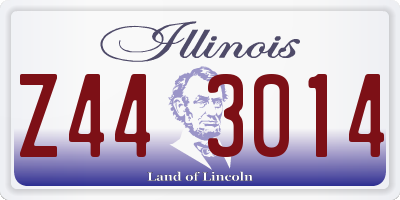 IL license plate Z443014