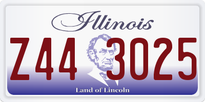 IL license plate Z443025