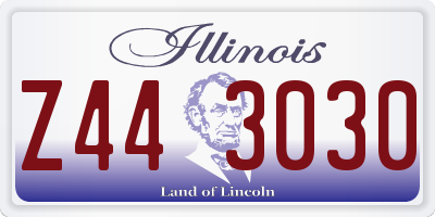 IL license plate Z443030