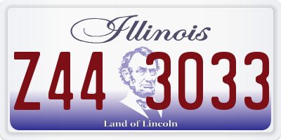 IL license plate Z443033