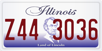 IL license plate Z443036