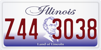 IL license plate Z443038