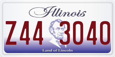 IL license plate Z443040