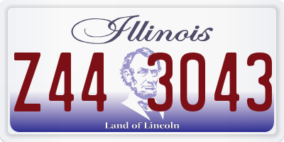 IL license plate Z443043