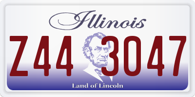 IL license plate Z443047