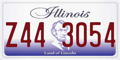 IL license plate Z443054
