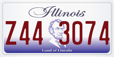 IL license plate Z443074