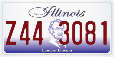 IL license plate Z443081