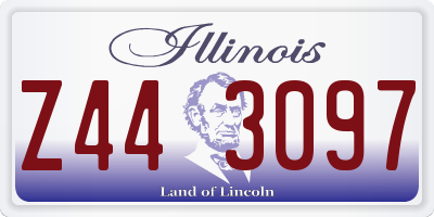 IL license plate Z443097
