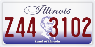 IL license plate Z443102