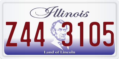 IL license plate Z443105
