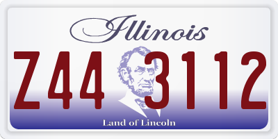 IL license plate Z443112