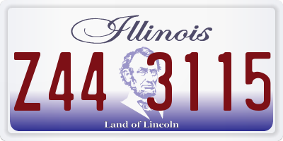 IL license plate Z443115
