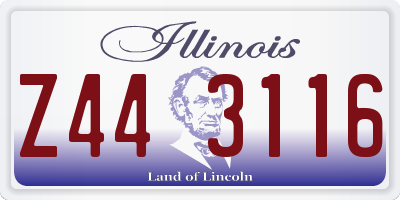 IL license plate Z443116