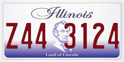 IL license plate Z443124