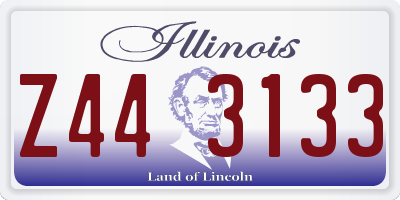 IL license plate Z443133
