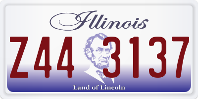 IL license plate Z443137