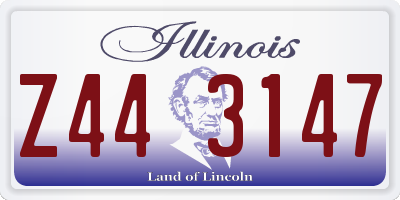 IL license plate Z443147