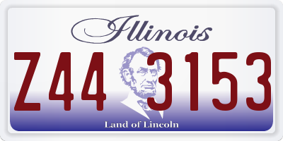 IL license plate Z443153
